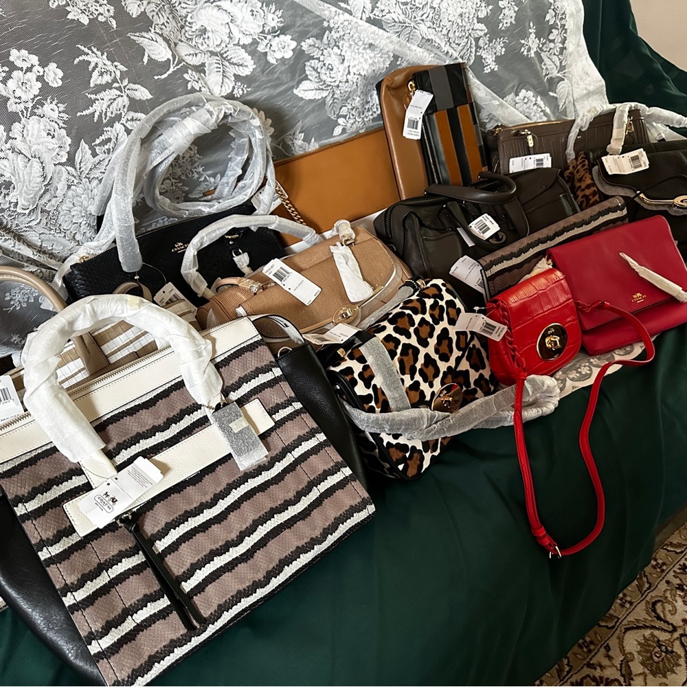 Lot of 8 NWT Coach Authentic Handbags